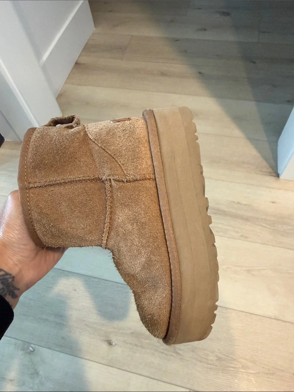 UGG Kids Chestnut Brown Shearling Lined Boots